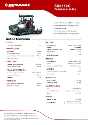 Finitrici stradali cingolate Dynapac SD2550C