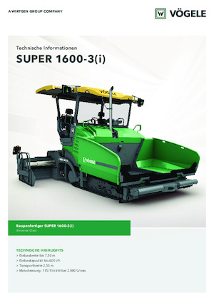 Finitrici stradali cingolate Vögele Super 1600-3i