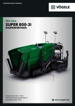 Finitrici stradali cingolate Vögele Super 800-3i
