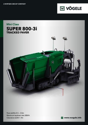 Finitrici stradali cingolate Vögele Super 800-3i