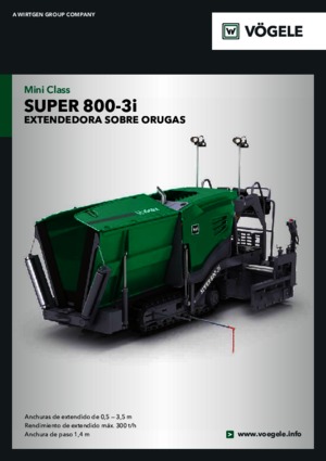 Finitrici stradali cingolate Vögele Super 800-3i
