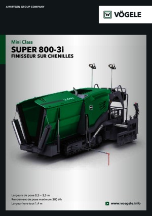 Finitrici stradali cingolate Vögele Super 800-3i