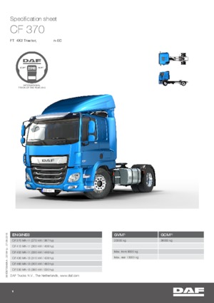 Trattori stradali DAF CF 340 FT SLEEPER CAB