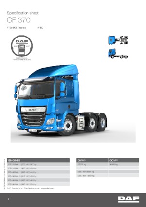 Trattori stradali DAF CF 450 FTG SLEEPER CAB