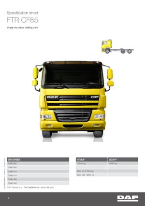 Trattori stradali DAF CF 85.460 FTR SLEEPER CAB