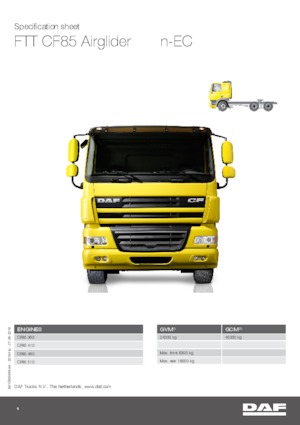 Trattori stradali DAF CF 85.460 FTT Airglider SLEEPER CAB