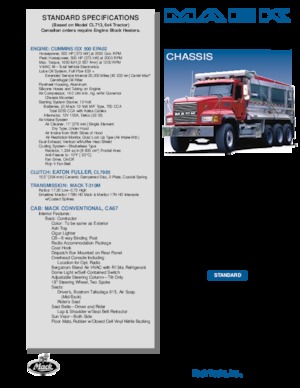 Trattori stradali Mack CL703 CA67 Conventional Cummins ISX 500 6x4