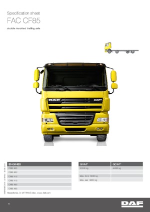 Telaio rigido DAF CF 85.360 FAC