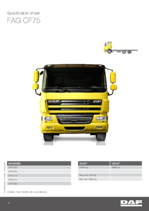 Telaio rigido DAF CF 75.250 FAG