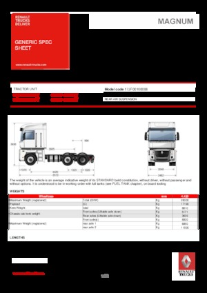 Trattori stradali Renault MAGNUM 480.25 6X2 TML E5