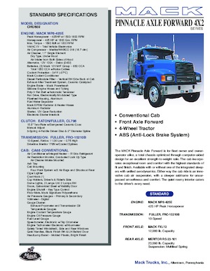 Trattori stradali Mack PINNACLE CA68 Conventional CHU602 MP8 4x2