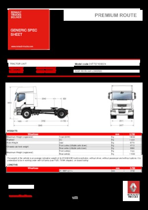 Trattori stradali Renault PREMIUM 380.18 4X2 D TGV950
