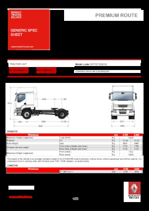 Trattori stradali Renault PREMIUM 430.19 4X2 LD TGV1040