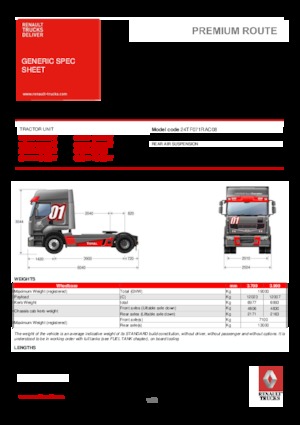 Trattori stradali Renault PREMIUM 460.19 4X2 LD T TRUCK RACING