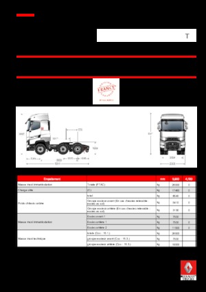 Trattori stradali Renault T HIGH 480 T6x2 PUSHER TML E6 RHD