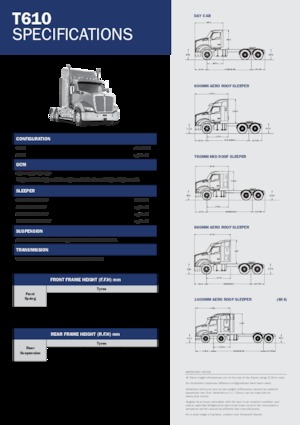 Trattori stradali Kenworth T610 Day Cab MX 15 6x4
