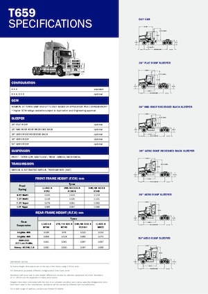 Trattori stradali Kenworth T656 50” Aero roof X15 8x6