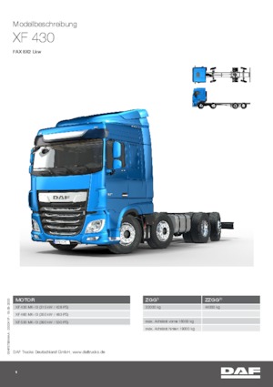 Telaio rigido DAF XF 430 FAX