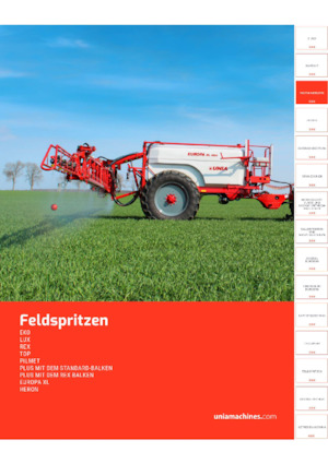 Irroratrice con barra su rimorchio Unia Plus 2018