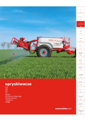 Irroratrice con barra su rimorchio Unia Plus 2018