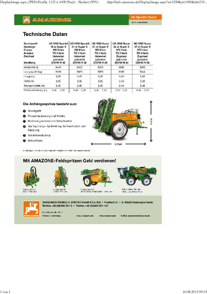Irroratrice con barra su rimorchio Amazone UG 3000 Special (18)