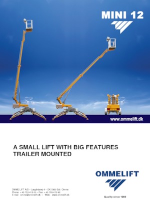Piattaforme aeree telescopiche su rimorchio trainabile OMMELIFT Mini 12 EJ