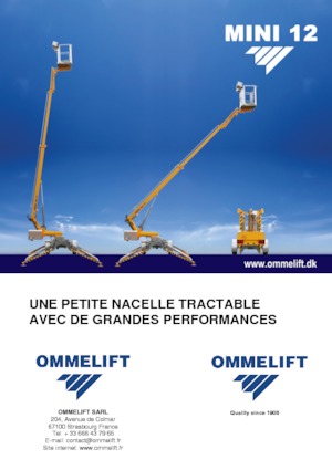 Piattaforme aeree telescopiche su rimorchio trainabile OMMELIFT Mini 12 EJ