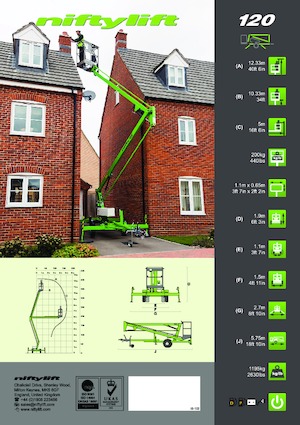 Piattaforme aeree articolate autocarrate Niftylift Nifty 120M