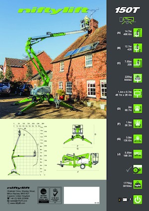 Piattaforme aeree articolate autocarrate Niftylift Nifty 150T
