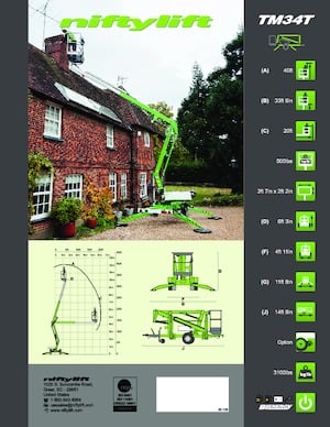 Piattaforme aeree articolate autocarrate Niftylift TM34T