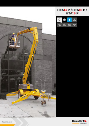 Piattaforme aeree articolate su rimorchio trainabile Haulotte HTA16 P