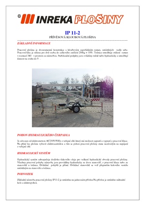 Piattaforme aeree articolate autocarrate Inreka IP 11-2