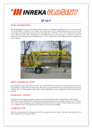 Piattaforme aeree articolate autocarrate Inreka IP 14-3