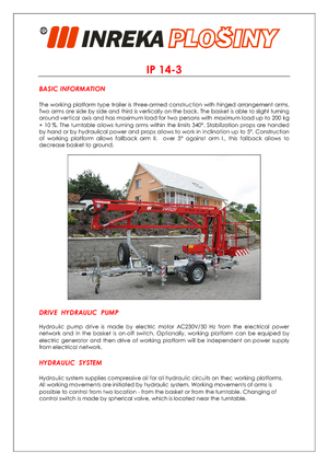 Piattaforme aeree articolate autocarrate Inreka IP 14-3