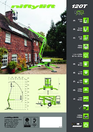 Piattaforme aeree articolate autocarrate Niftylift Nifty 120T