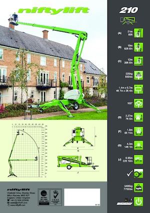 Piattaforme aeree articolate autocarrate Niftylift Nifty 210