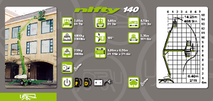 Piattaforme aeree articolate autocarrate Niftylift NL 140