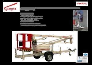 Piattaforme aeree articolate su rimorchio trainabile Matilsa Parma 12