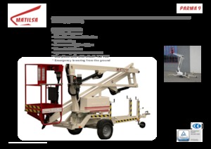 Piattaforme aeree articolate su rimorchio trainabile Matilsa Parma 9