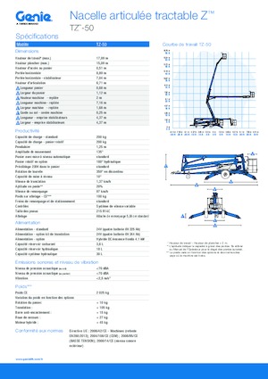 Piattaforme aeree articolate autocarrate Genie TZ™-50