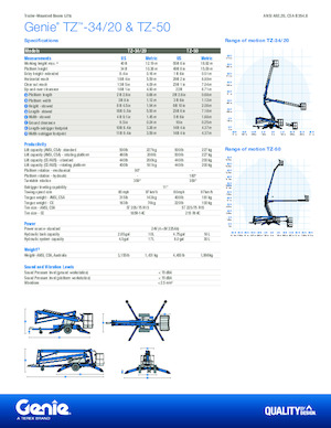 Piattaforme aeree articolate autocarrate Genie TZ-34/20