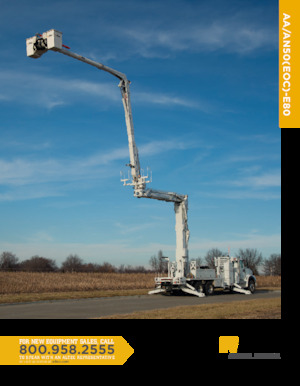 Piattaforme aeree articolate su rimorchio trainabile Altec AN50-E80