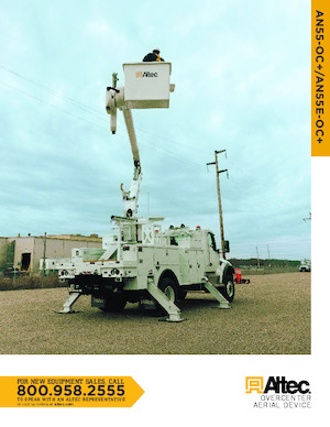 Piattaforme aeree articolate su rimorchio trainabile Altec AN55-OC+