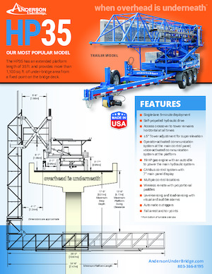 Piattaforme aeree articolate su rimorchio trainabile Anderson Hydra Platforms HP35