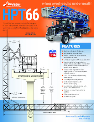 Piattaforme aeree articolate su rimorchio trainabile Anderson Hydra Platforms HPT 66