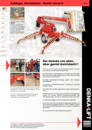 Piattaforme aeree articolate su rimorchio trainabile Denka-Lift - Rothlehner Junior 12