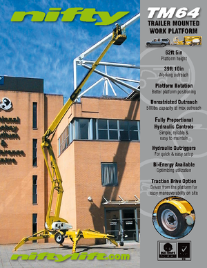 Piattaforme aeree articolate autocarrate Niftylift TM 64