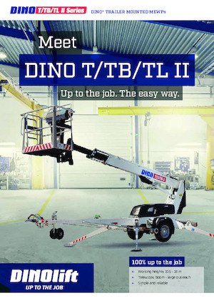 Piattaforme aeree telescopiche su rimorchio trainabile Dino Lift Dino 105TL II