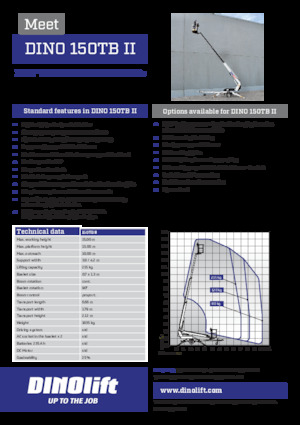 Piattaforme aeree telescopiche su rimorchio trainabile Dino Lift Dino 150TB II