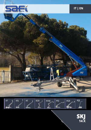 Piattaforme aeree telescopiche su rimorchio trainabile Safi SKJ 14